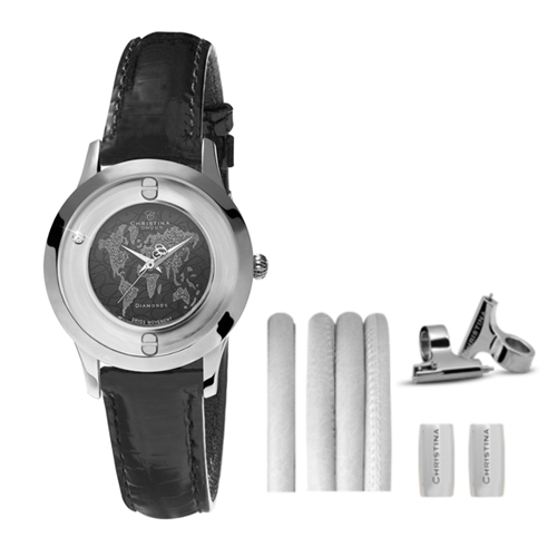 Collect ur 334SBLBL-World + Gunmetal Watch Cord set - Christina Jewelry & Watches